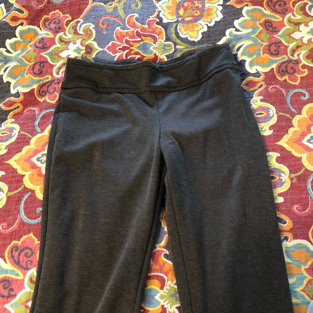 Jersey material grey work trousers